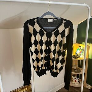 vintage checkered sweater